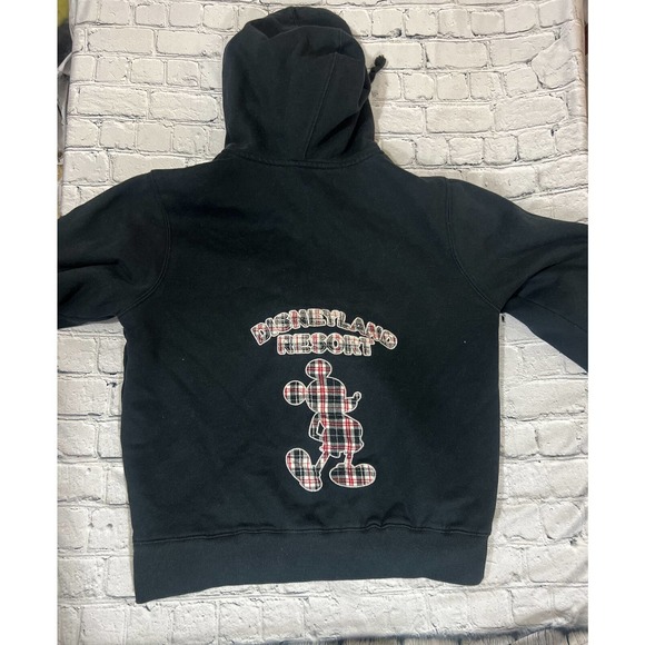 Disneyland Resort Reversible Black / Plaid Hooded Jacket Vintage Women’s Large - Picture 6 of 9